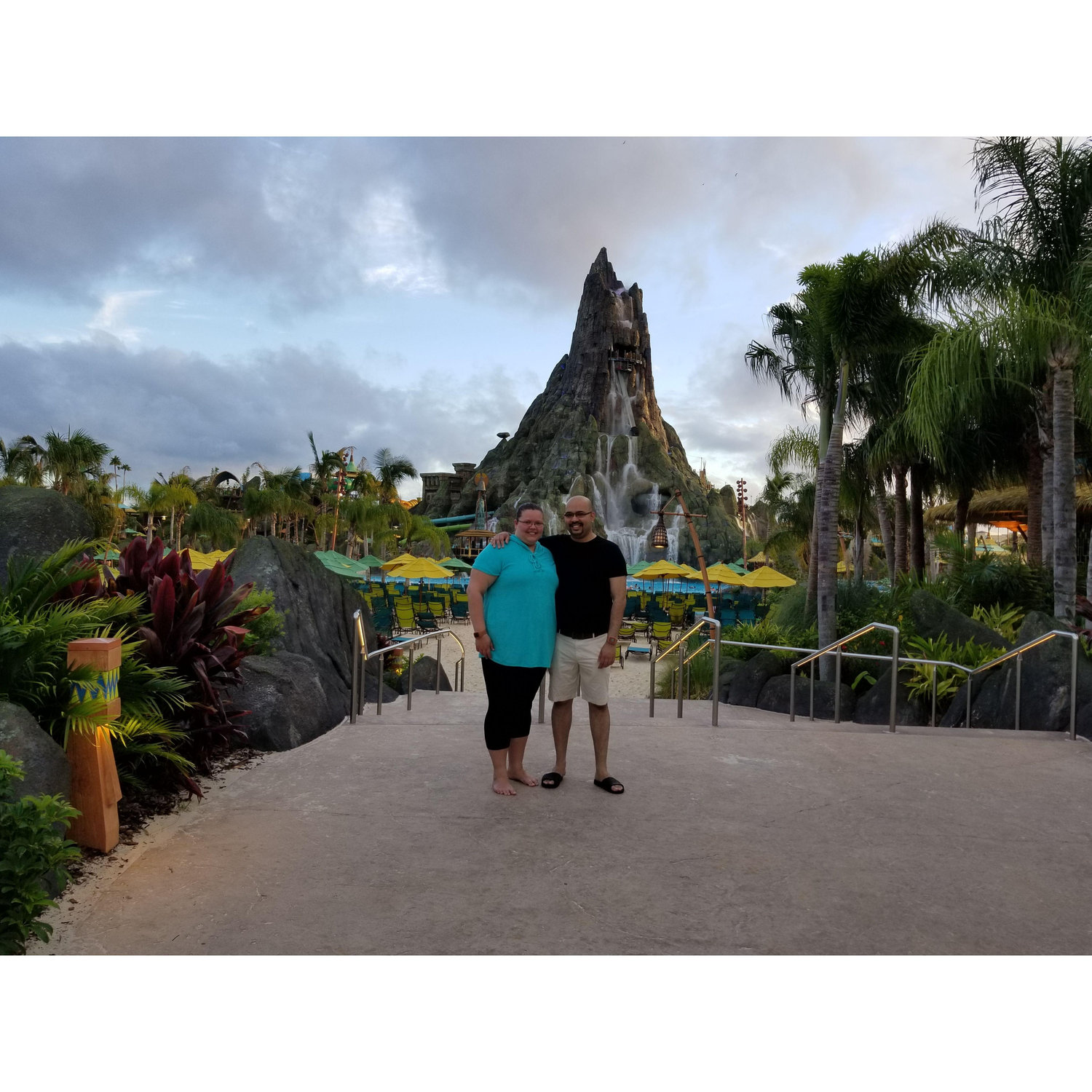 May 2018, Orlando, FL, on our first airplane trip together