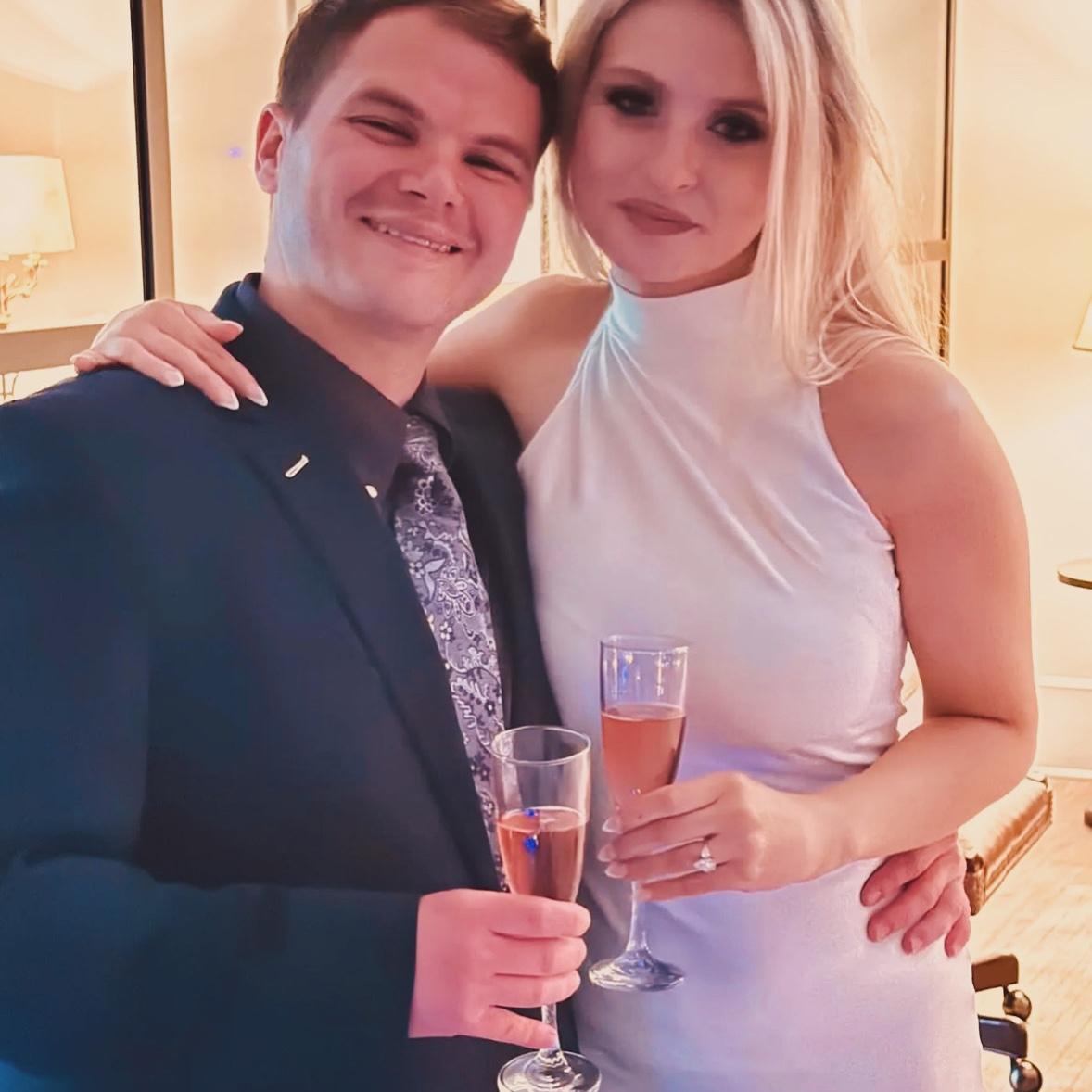 He proposed! Cheers to our future, Dream Guy!