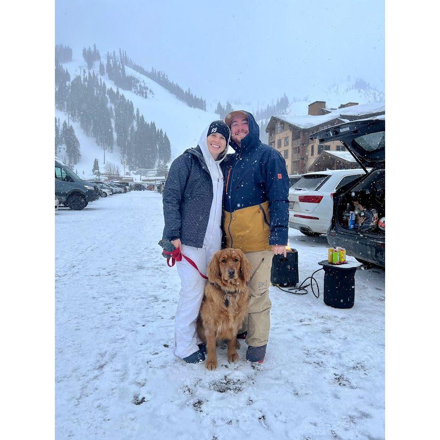 Rex loves the snow