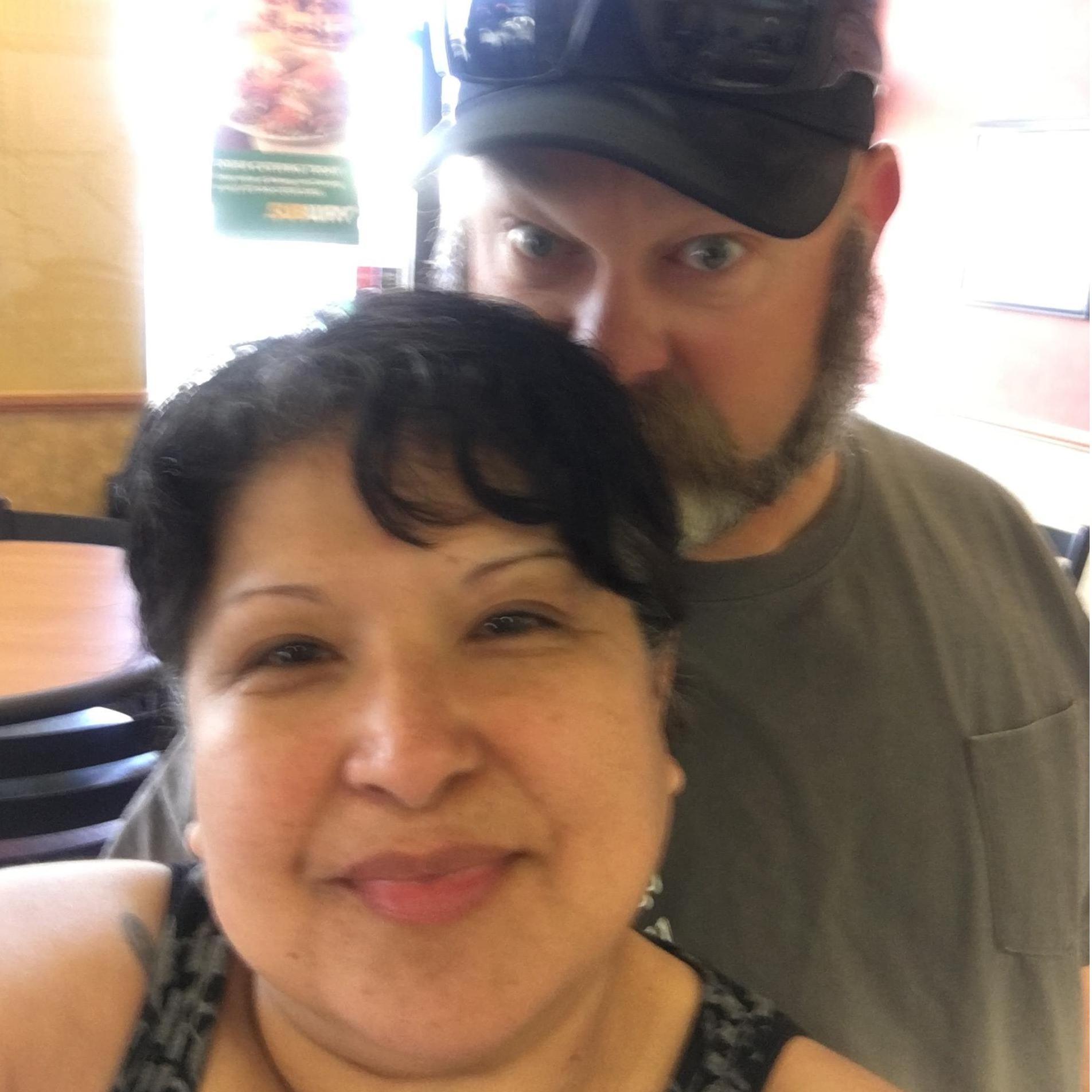 He always says "you look the best without makeup"... little did he know!