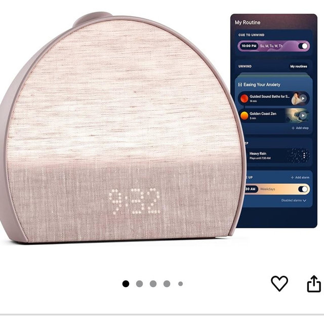 Hatch Restore 3 Sunrise Alarm Clock, Sound Machine, Smart Light (Rosy) - White Noise, Screen-Free Sleep Routine