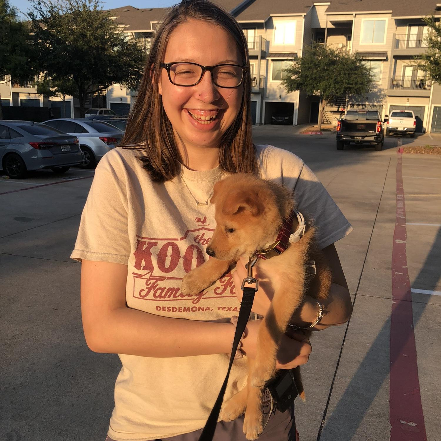 The day we brought Penny home from San Antonio to Austin!