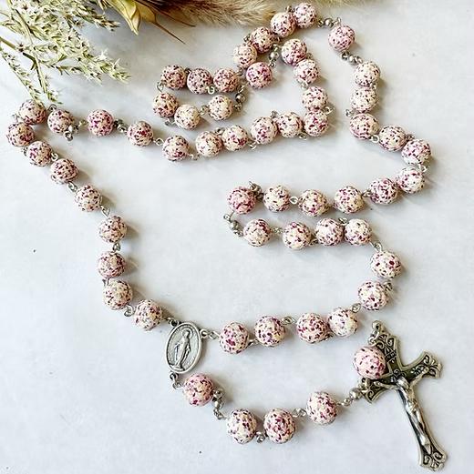 Gift Card for Rosary made from Wedding Flowers
