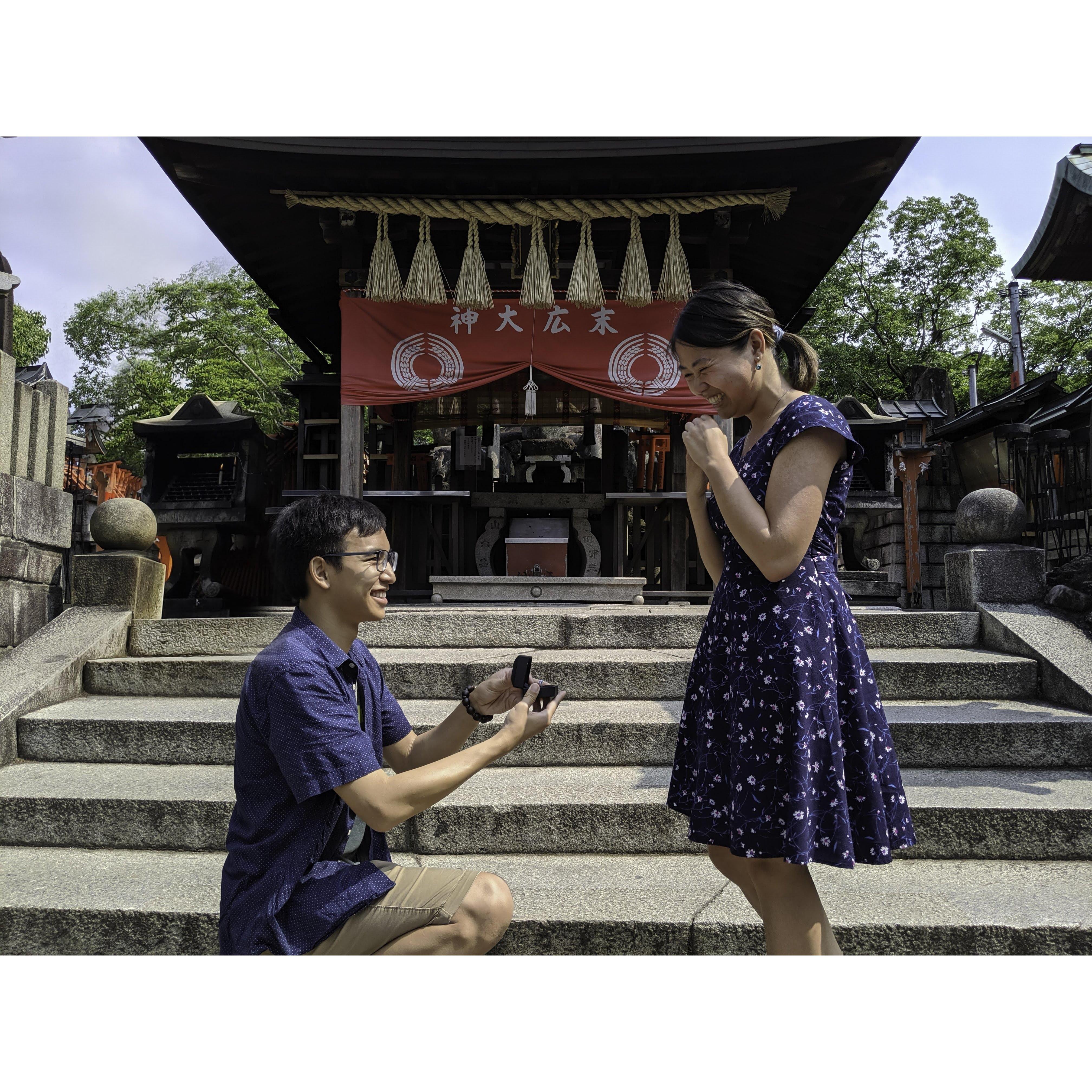 The moment when Josiah proposed!