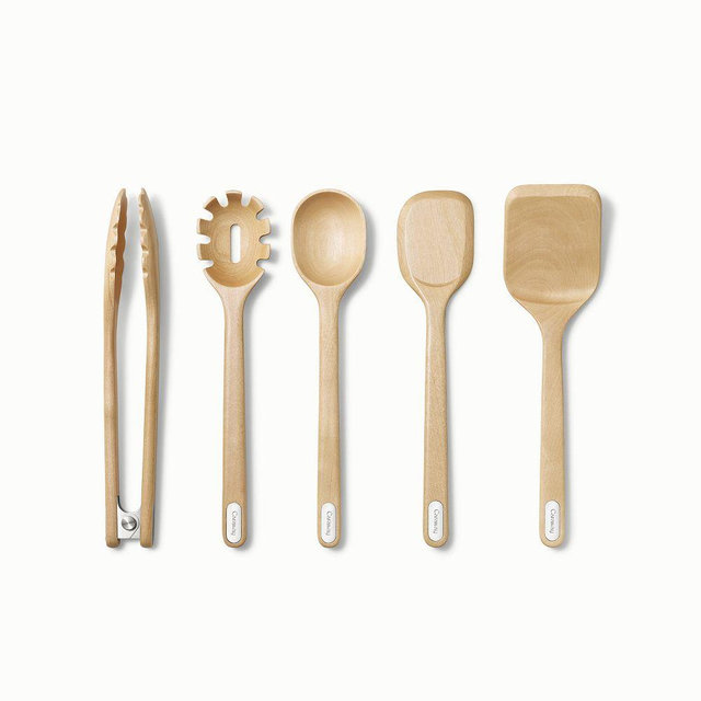 Caraway Utensils, Birch Wood, Set of 5