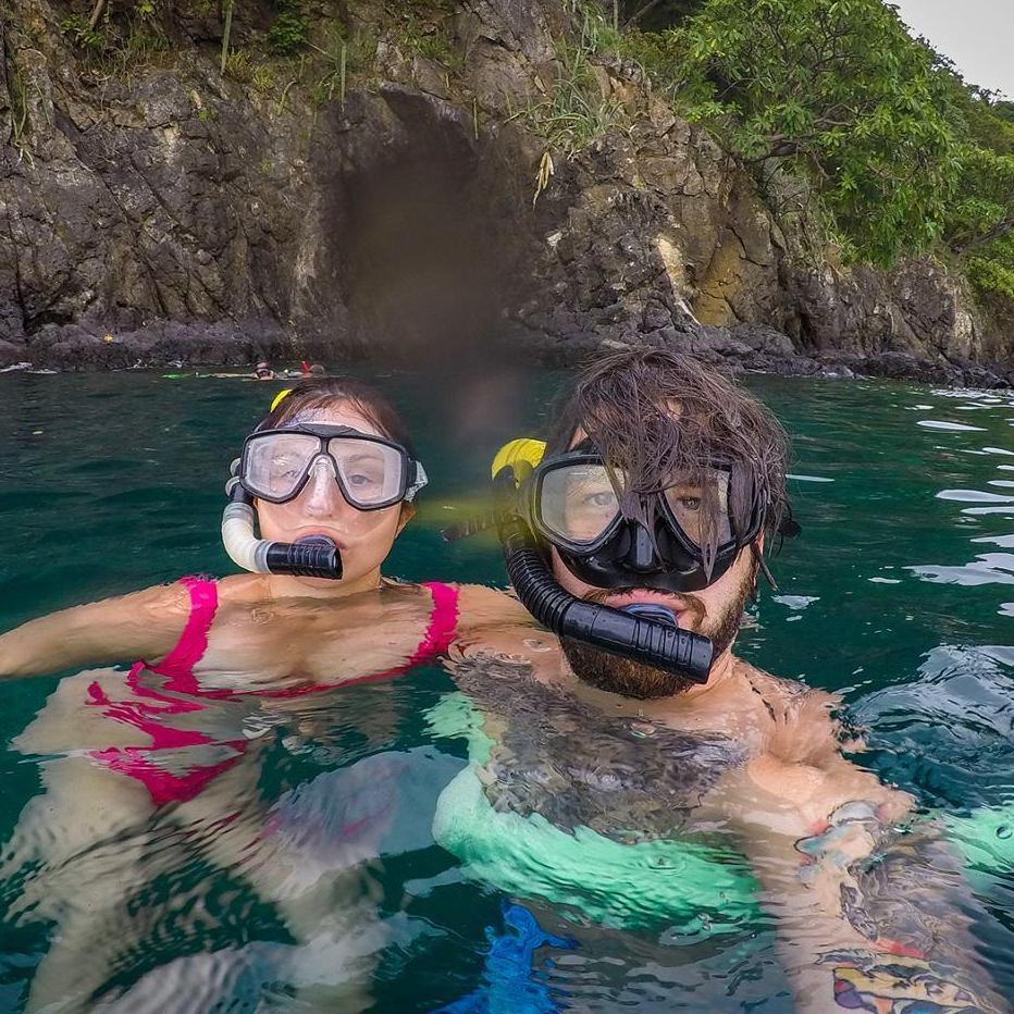 Snorkeling somewhere off Sugar Beach, Costa Rica