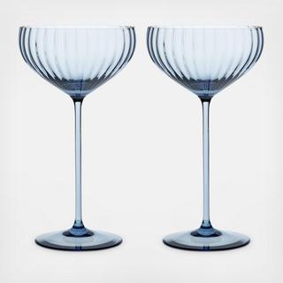 Quinn Champagne Coupe Glass, Set of 2