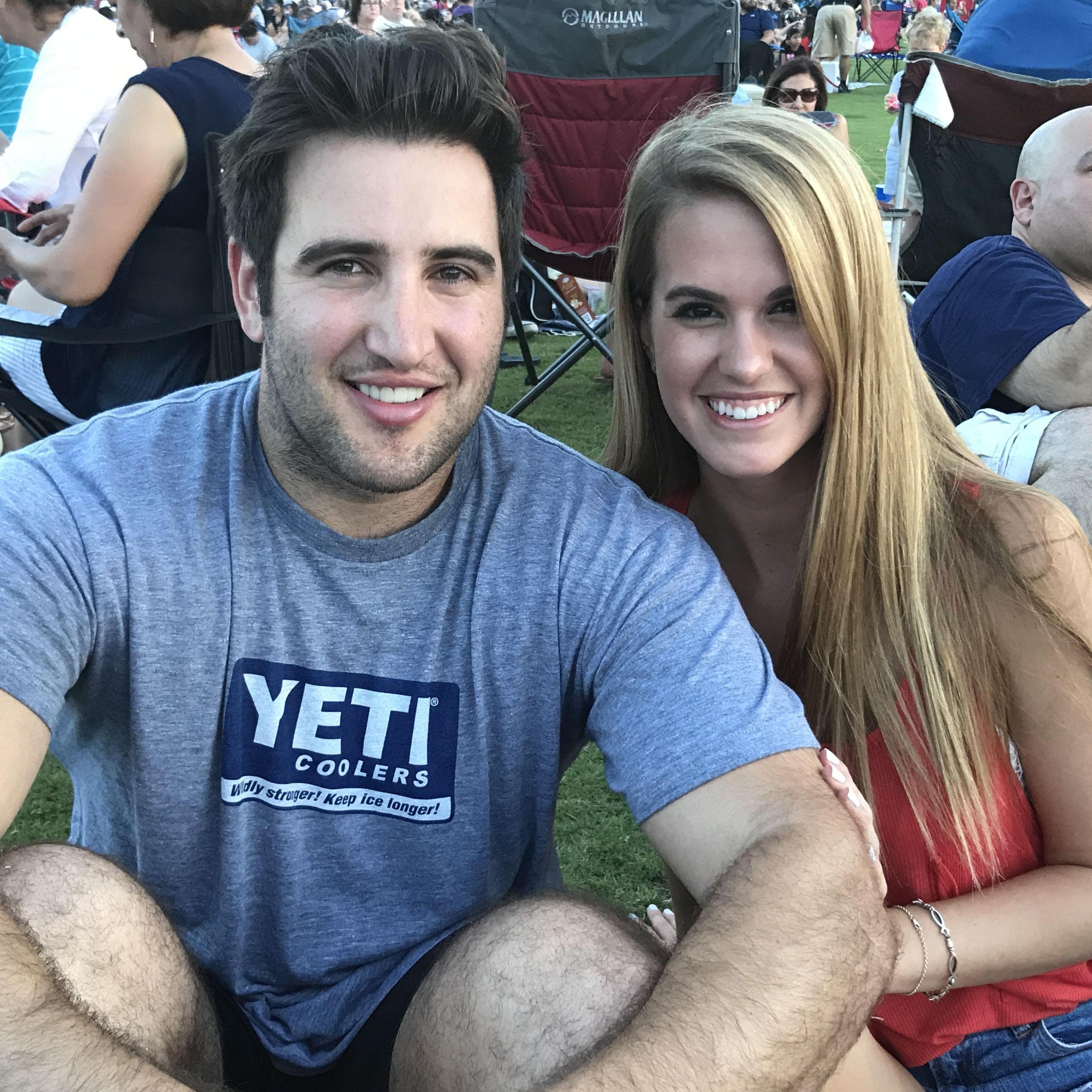 Watching fireworks on our first 4th of July together!