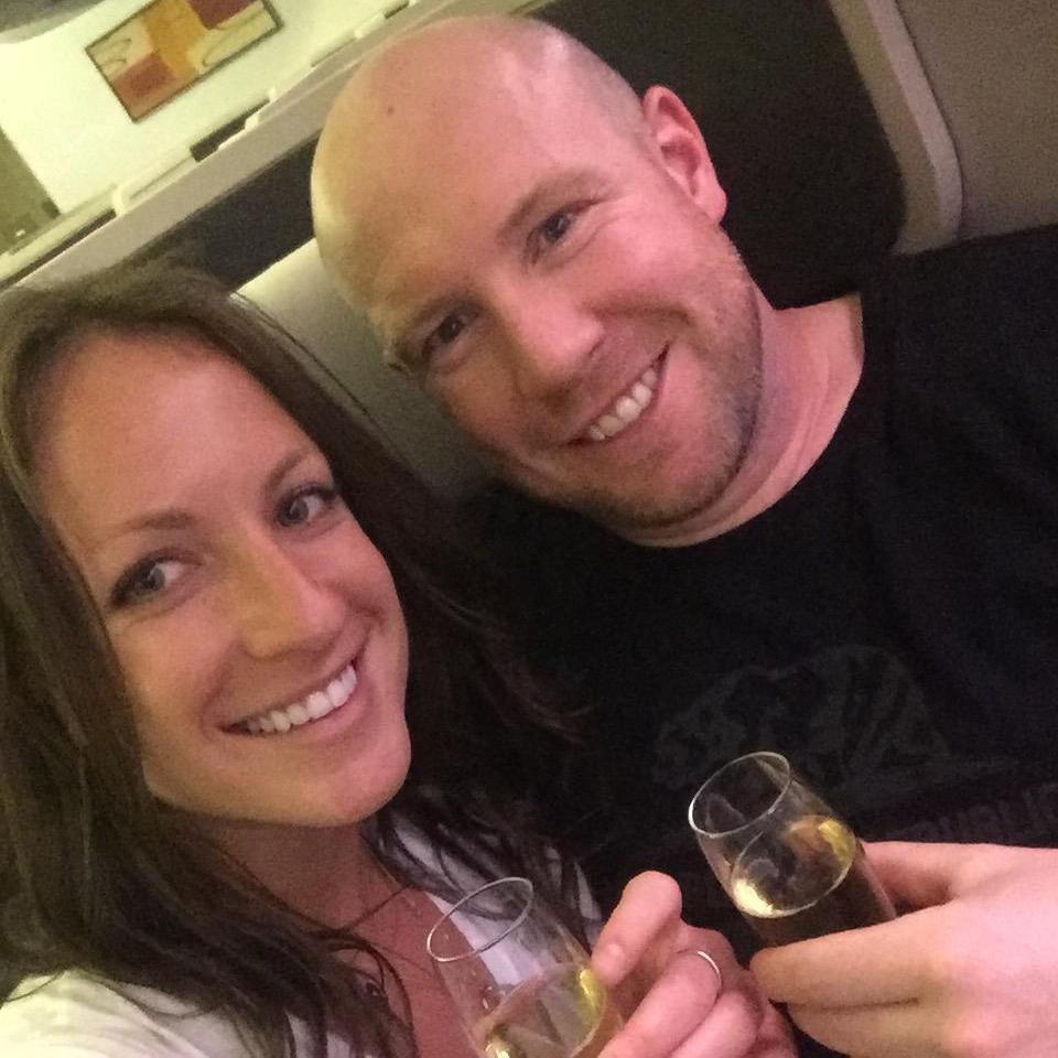 On our way to Hong Kong! First big trip together