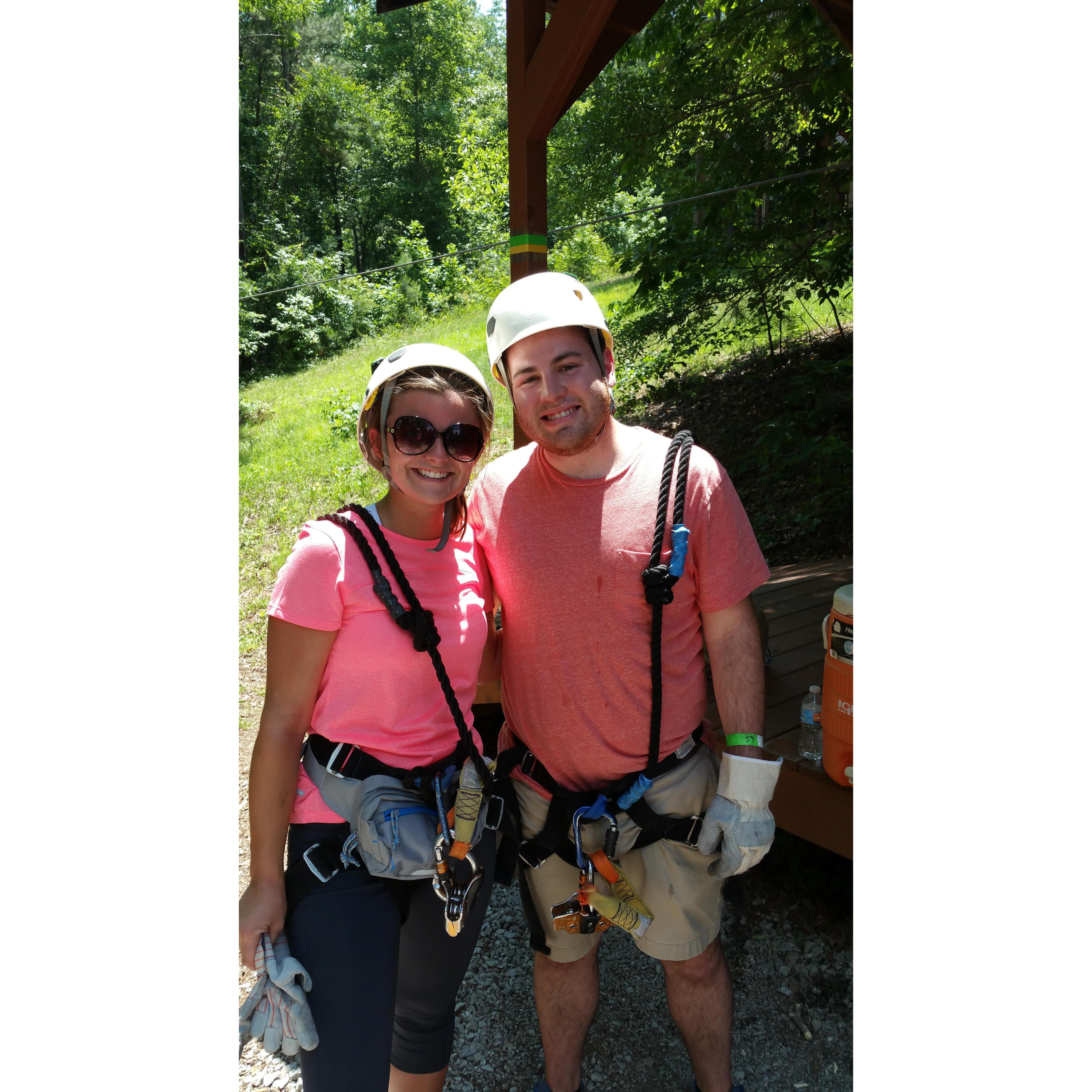 2016-Ziplining in Georgia at Banning Mills for my birthday.