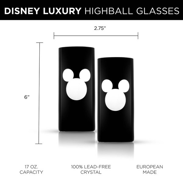JoyJolt Disney Mickey Mouse Highball Glass - Thumbnail 3