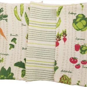 Homewear 3-Piece Kitchen Towel Set|Veggies or Lemons