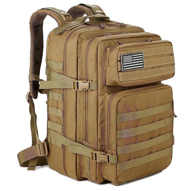 QT&QY 45L Military Tactical Backpacks Molle Army Assault Pack 3 Day Bug Out Bag Hiking Treeking Rucksack…