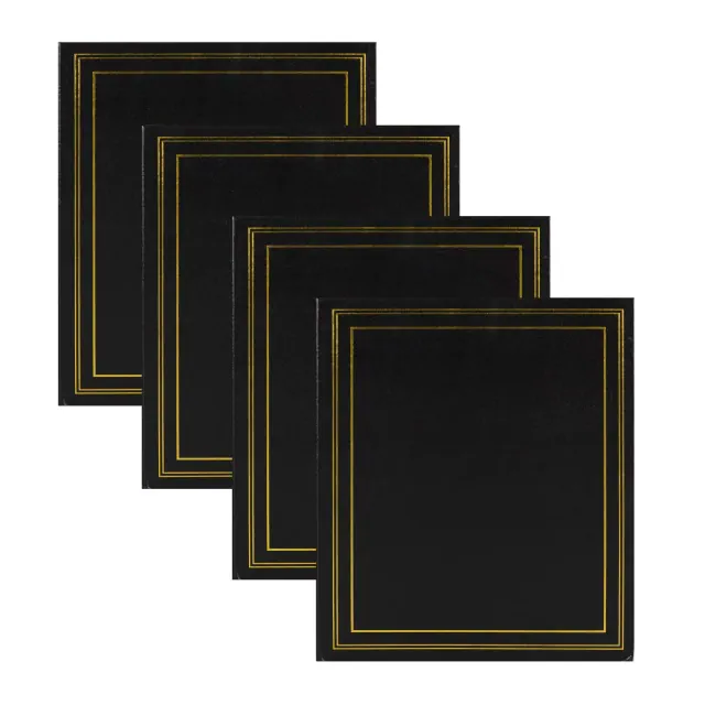 Kate and Laurel Traditional Photo Album Set, 4 Pack 440 Photos, Black