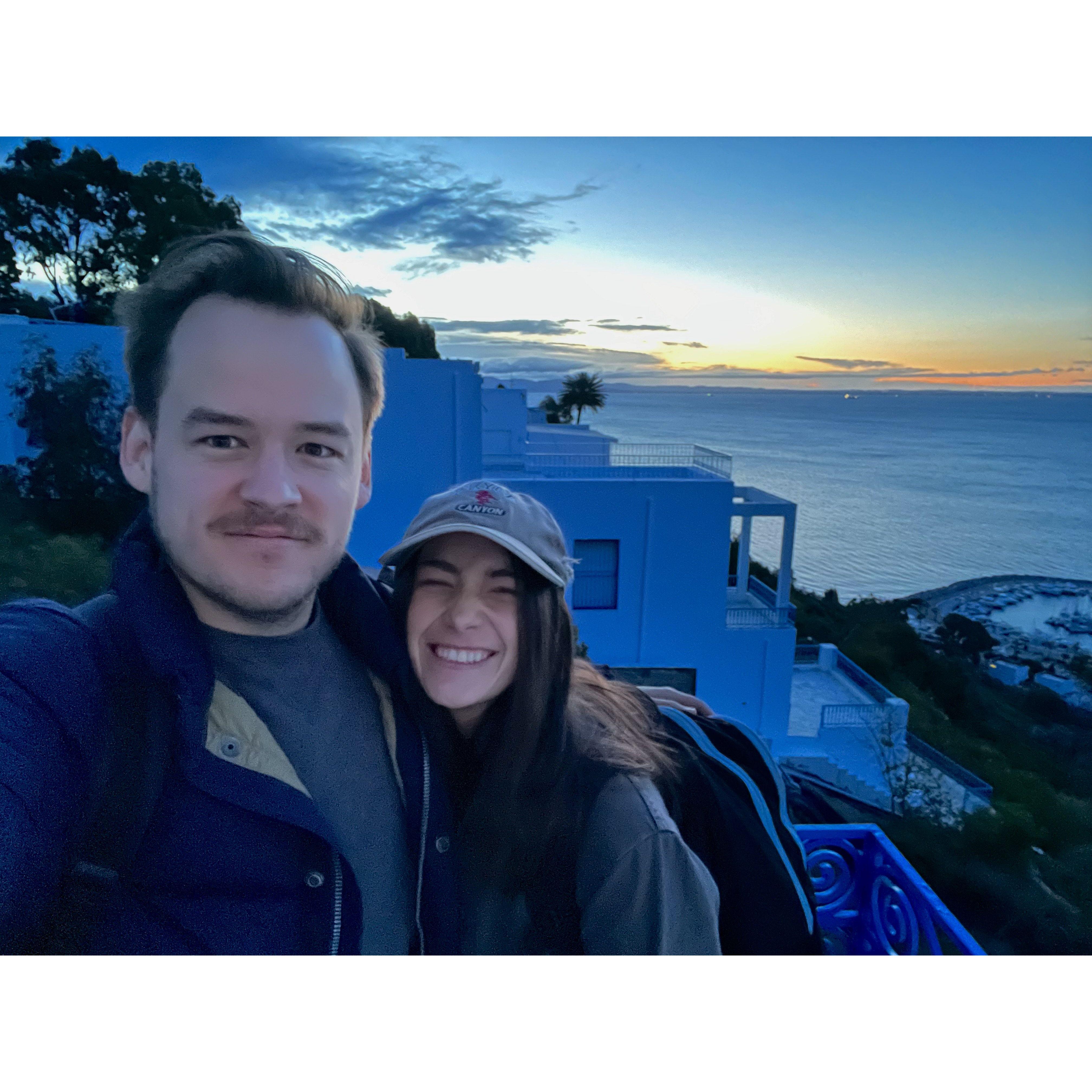 Early morning sunrise, Sidi Bou Said, Tunisia.