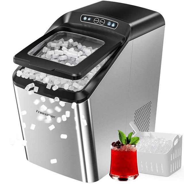 Freezimer Dreamice X2 | 33lbs Thick Insulation Nugget Ice Maker Countertop with Chewable Sonic Ice | Self-Cleaning with Waterline | Pebble Ice Machine Soft Ice | Pellet Ice Makers