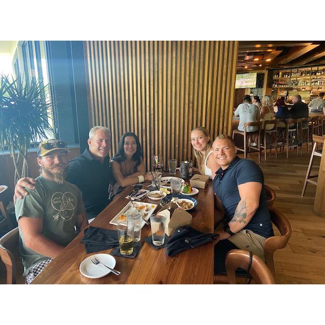 Dinner with Carter's parents and brother!