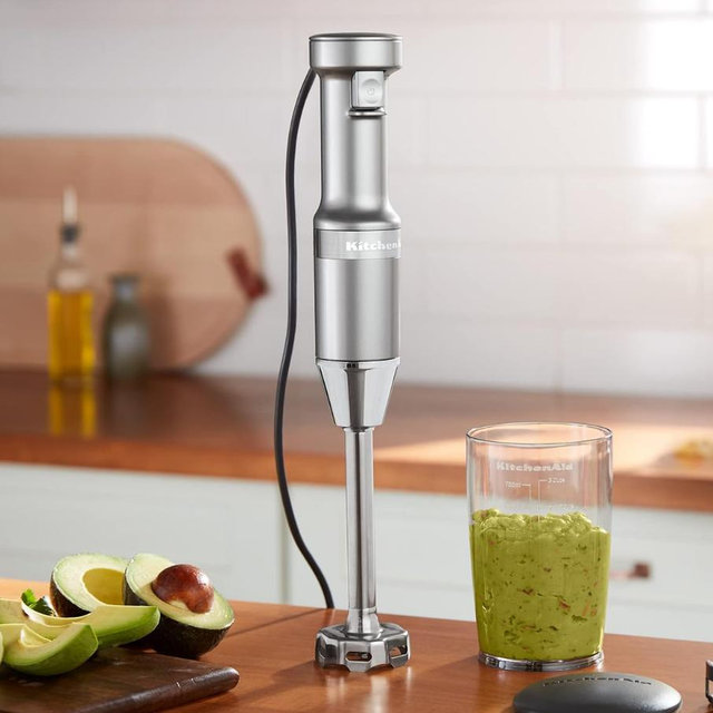 KitchenAid Variable Speed Corded Hand Blender KHBV53, Contour Silver