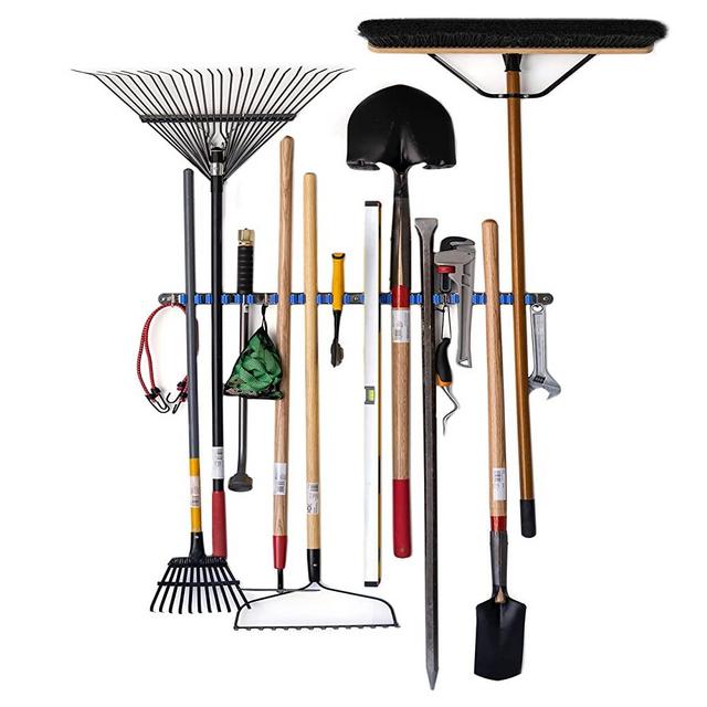 Hooks N Holders Home Organizers and Storage. 12 Grip Tool Organizers Wall Mount Garden Tool Hanger, Garage Organization, Mop and Broom Holder Wall Mounted, Yard Tool Organizer for Garage or Shed.