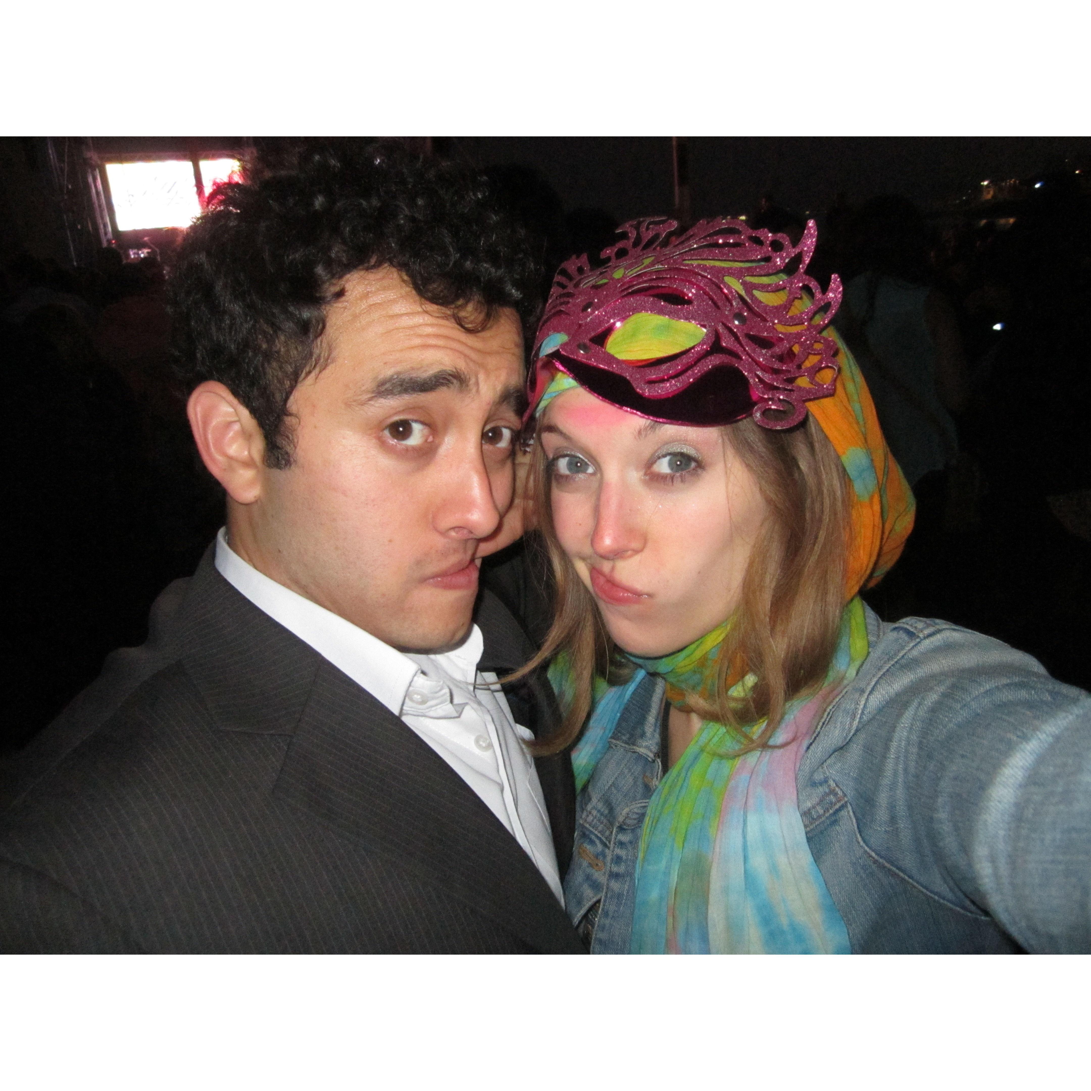 We love to be silly together!   New Year's Eve 2013