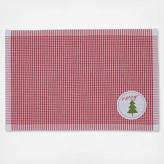 Christmas Tree Embellished Placemat, Set of 6