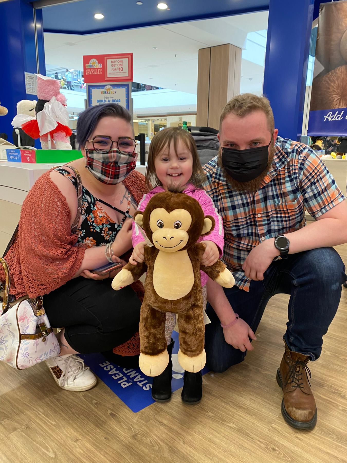 Celebrating Haylee’s birthday with a trip to Build-a-Bear (4/2021, mid-covid)