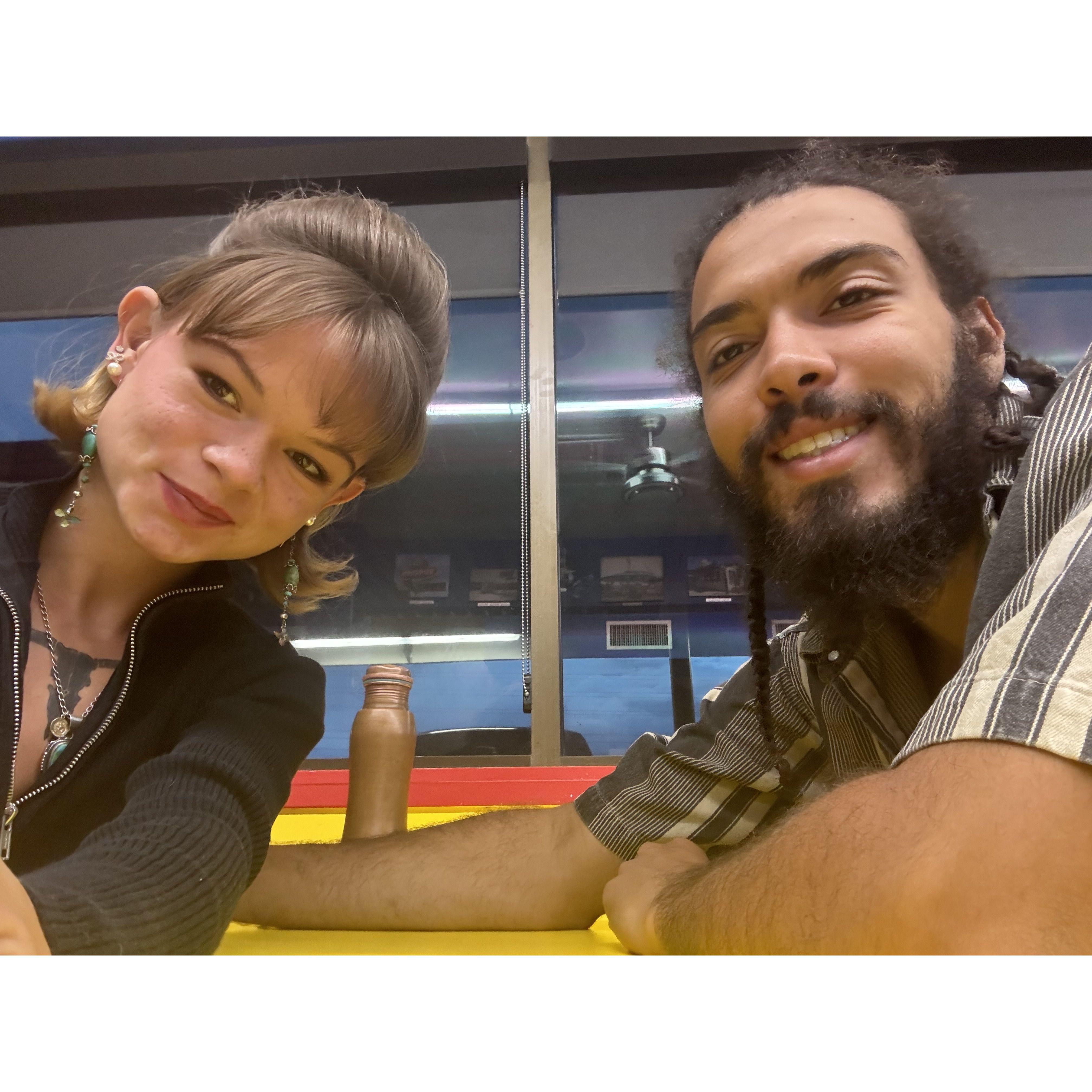 Date night at Zane's Burger.