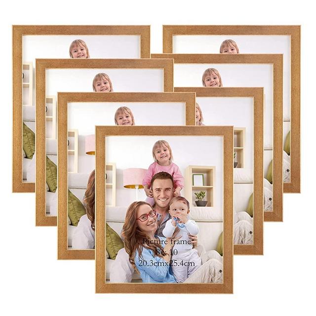 Giftgarden Antique Gold 8x10 Picture Frame 7 Pack Photo Frames 8” by 10” for Wall or Tabletop Display