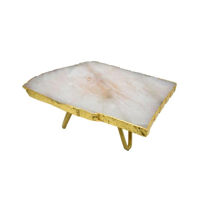 Nature's Decorations - Natural Rose Quartz Cake Stand