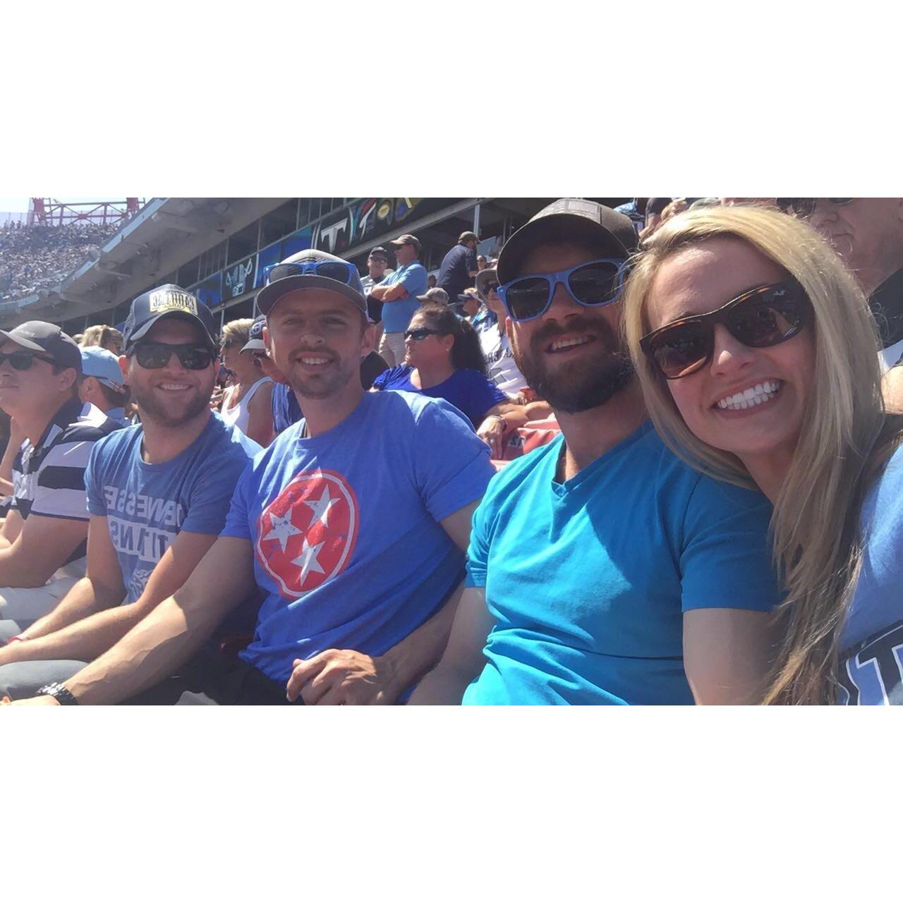 Titans game with friends Jacob and Andy, 2017.