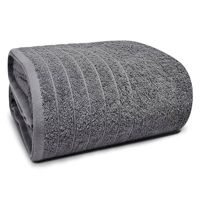 Tens Towels Pack of 1 Jumbo Bath Sheet 40 x 80 Inches, Extra Large & Light Weight, Quicker to Dry, 100% Cotton, Super Soft & Absorbent, Perfect to Wrap Yourself in, Dark Grey