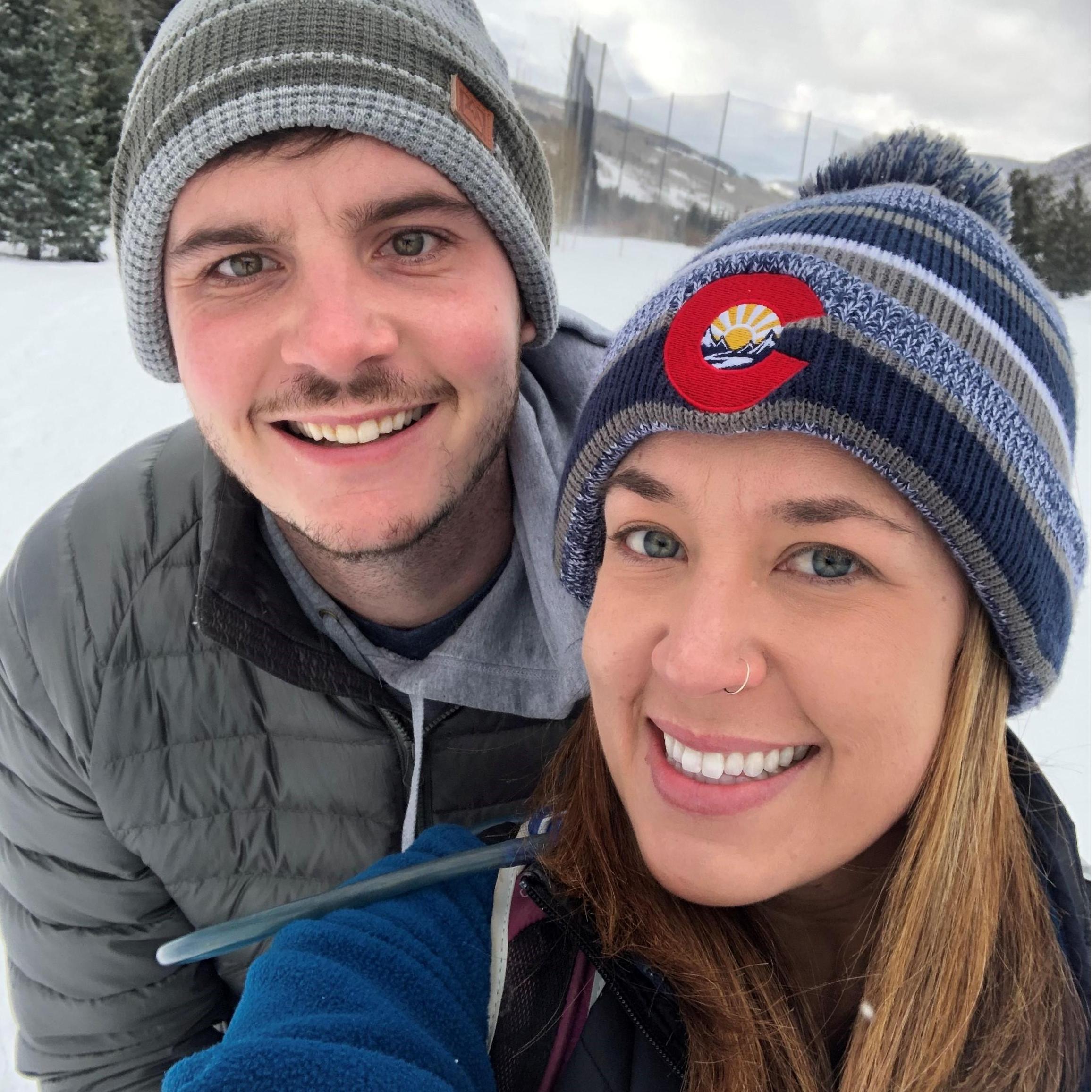 Snowshoeing in Vail with pops!
