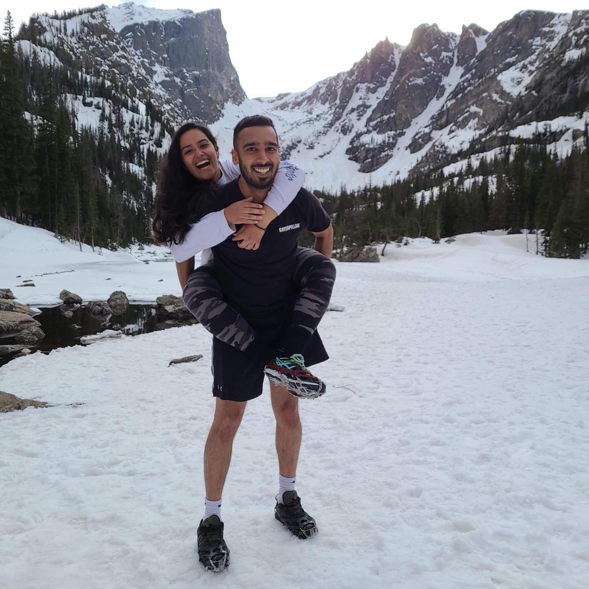 Enjoying Rocky Mountain national park together