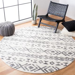 Tulum Round Moroccan Geometric Rug