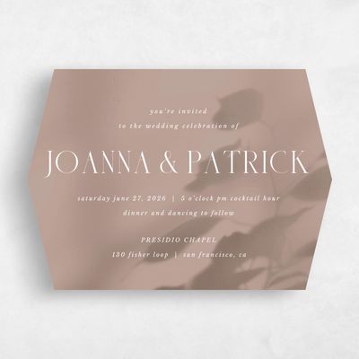 Brown Diamond Wedding Invitation - Liang Landscape