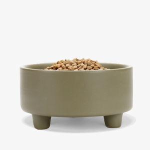 Uplift Bowl Ceramic Dog Bowl (Size: Large, Color: Olive, Qty 2)