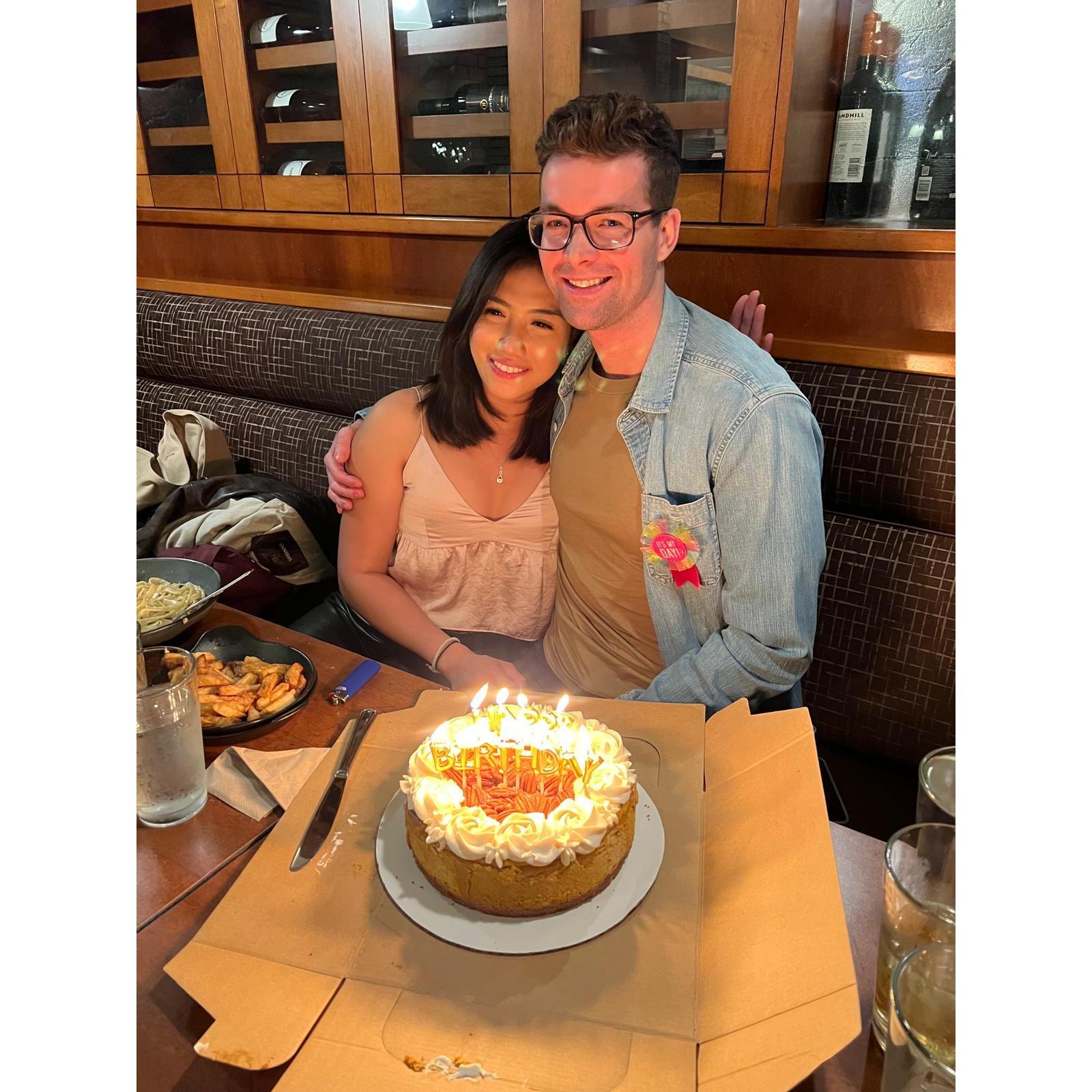 First Birthdays together:
Christian got a Pumpkin Cheesecake!