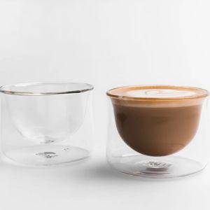 FLUR Latte Glasses | Double-Walled Borosilicate Cups for Lattes & More