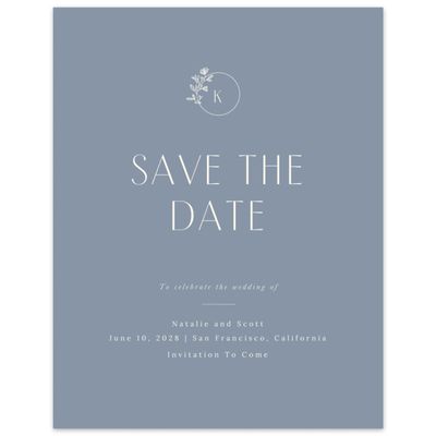 Blue Wedding Digital Save the Date - Positano Portrait