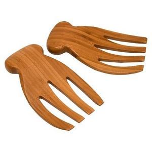 Lipper International - Lipper Bamboo Salad Hands With Knob Handles