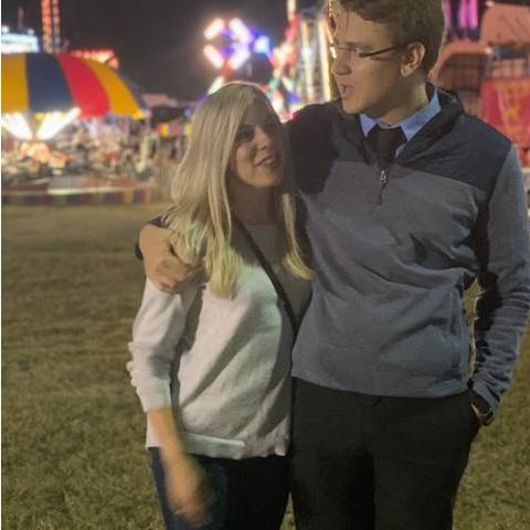 Deciding if we should try the weiner schnitzel or jägerschnitzel at Oktoberfest.