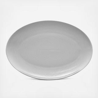 Grey on Grey Oval Platter