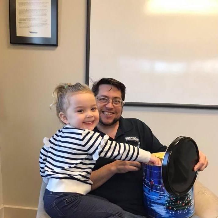 A candid with our sweet flower girl, Eva