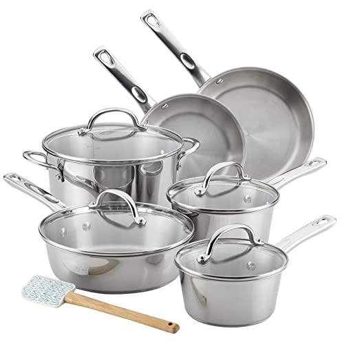 Ayesha Curry Kitchenware 11pc Home Collection Cookware Set (Stainless Steel)