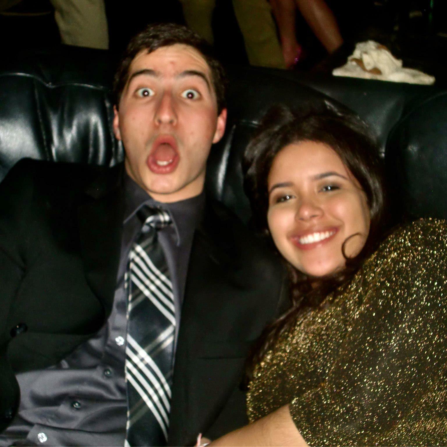 The infamous Christmas Date Party of 2012. Our first date party (and photo together), where Emmanuel asked Victoria out via Twitter.