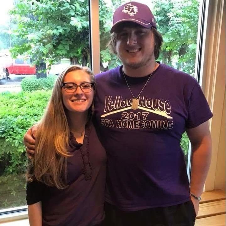 Celebrating after my ring dip ceremony at SFA.