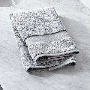 Organic Turkish Cotton Grey Hand Towels