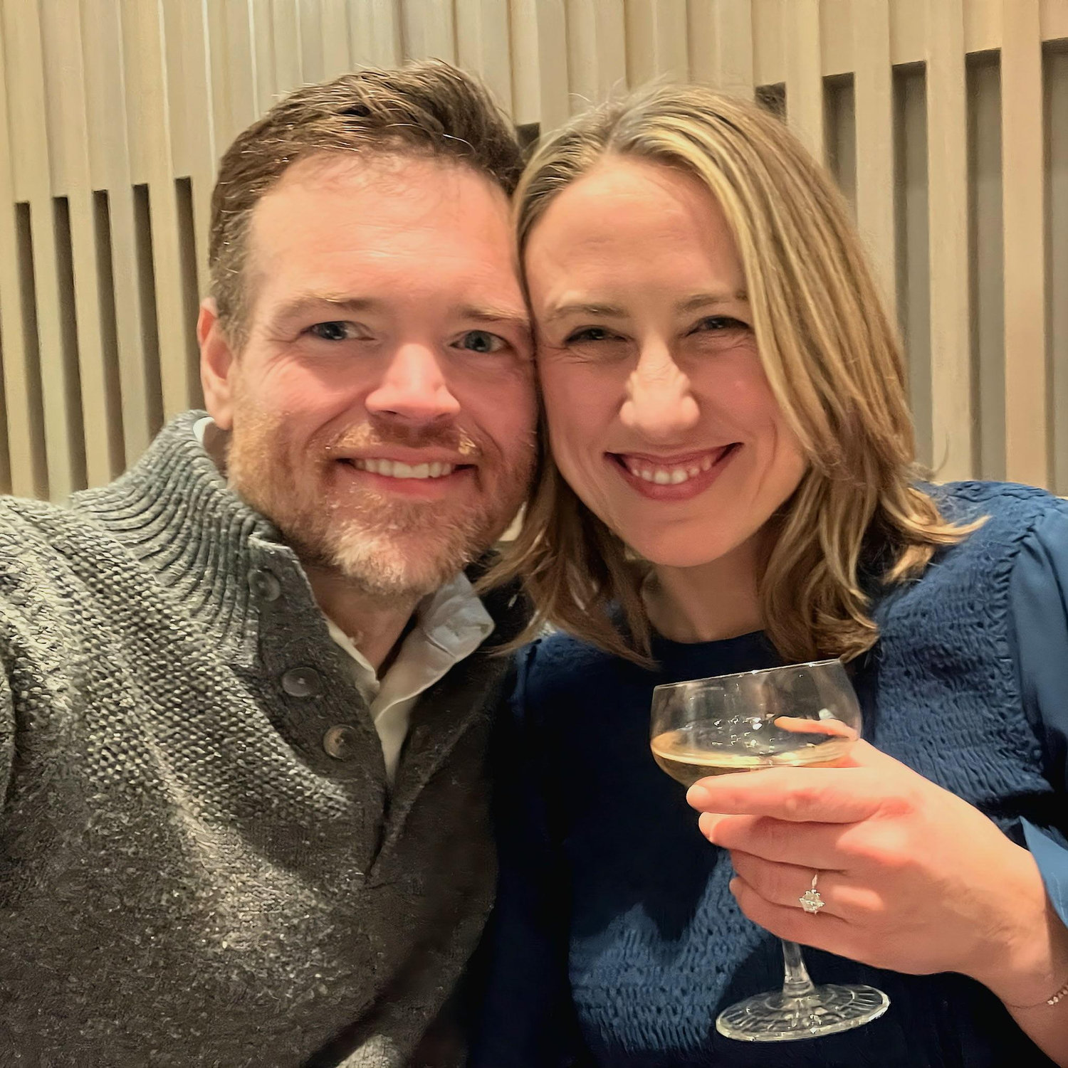 Just after getting engaged!