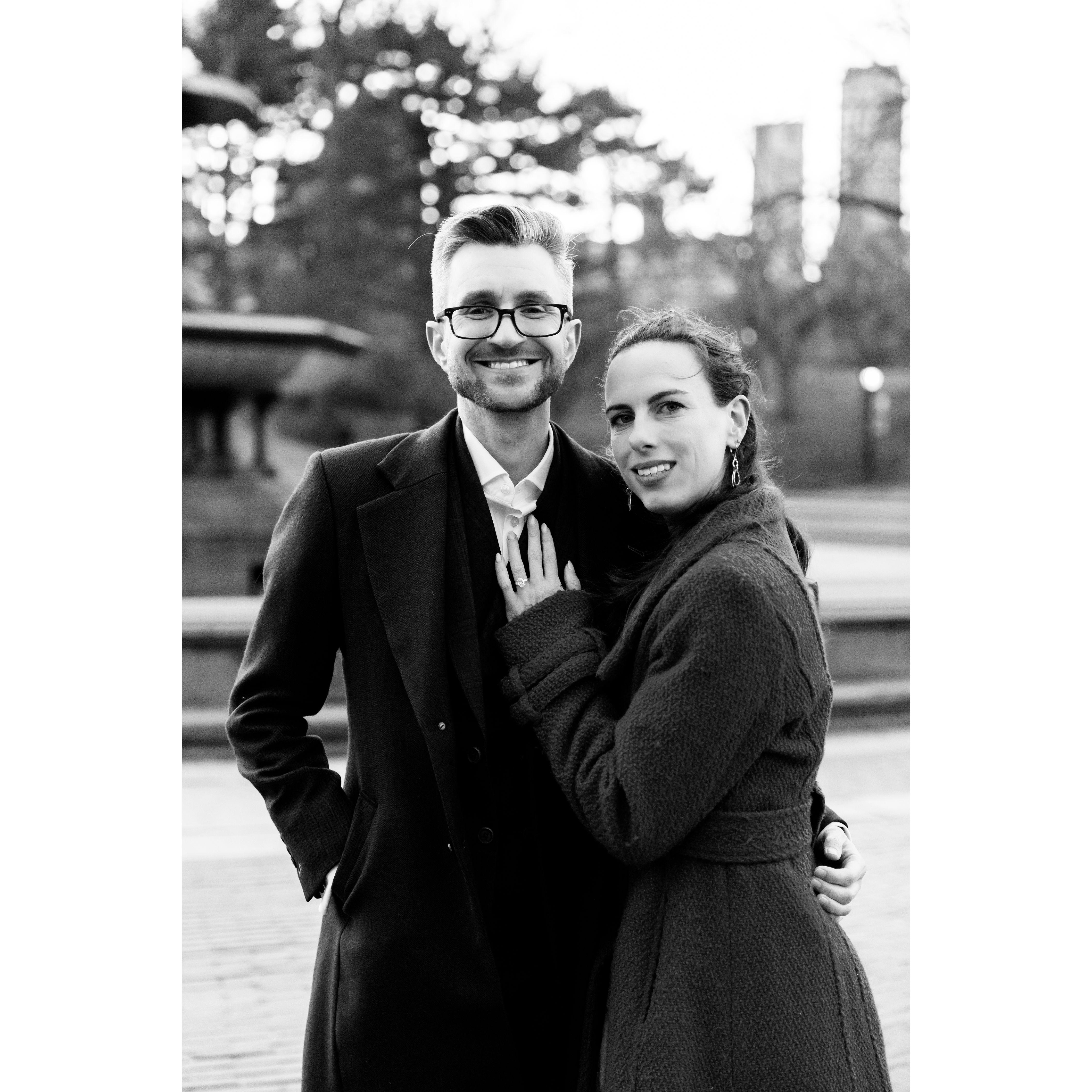 engagement photos in Central Park!