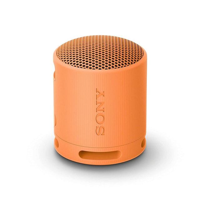 Sony SRS-XB100 Wireless Bluetooth Portable Lightweight Super-Compact Travel Speaker, Extra-Durable IP67 Waterproof & Dustproof, 16 Hour Battery, Versatile Strap, and Hands-Free Calling, Orange New